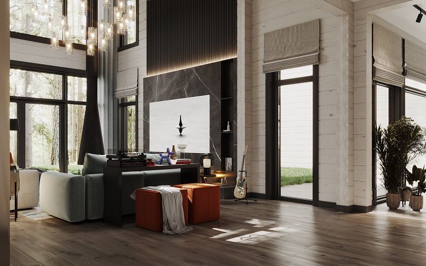 Дизайн дома из клееного бруса – дизайн интерьерa домов из клееного бруса от студии Лайф Строй